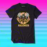 Image 1 of Vegan Halloween spooky black t-shirt