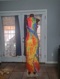 Image 3 of Tie Dye Bodycon Raceback style dress