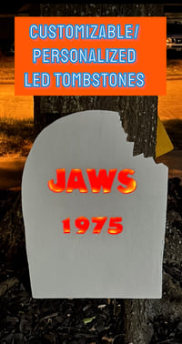 Image 1 of Custom Personalized LED Halloween Tombstone Decor 