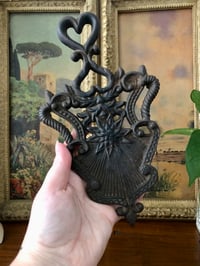 Image 2 of Antique Ornamental Black Cast Iron Trivet