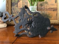 Image 3 of Antique Ornamental Black Cast Iron Trivet