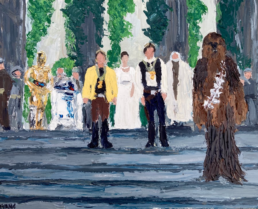 Image of The medal ceremony original painting 