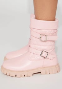 Image 1 of Blush Combat Boots