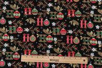 Image of Hoho Text & Christmas Floral Black Shade