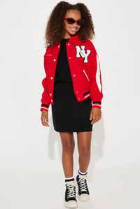 Image 2 of Red New York Varsity Jacket