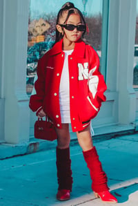 Image 3 of Red New York Varsity Jacket