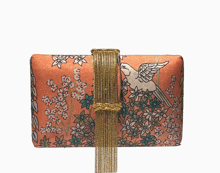 Image of Print Clutches with fringe (3 versions)