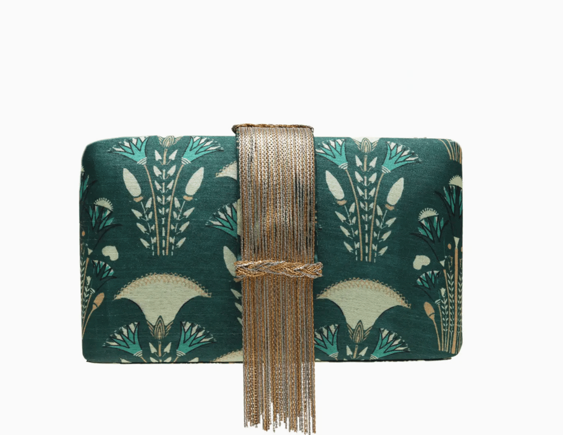 Image of Print Clutches with fringe (3 versions)