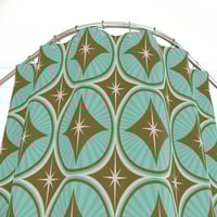 Image 2 of Aquarelle & Gold Starlite Diamond Shower Curtain