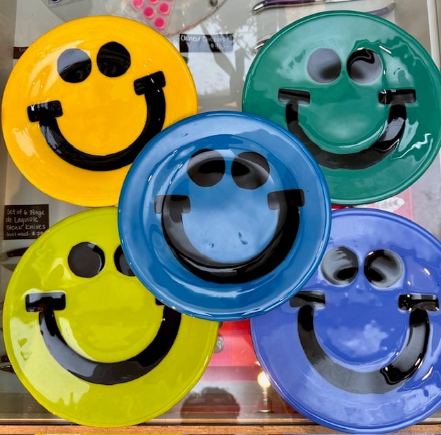 Image of Smiley Plates  (new colors and two sizes!)