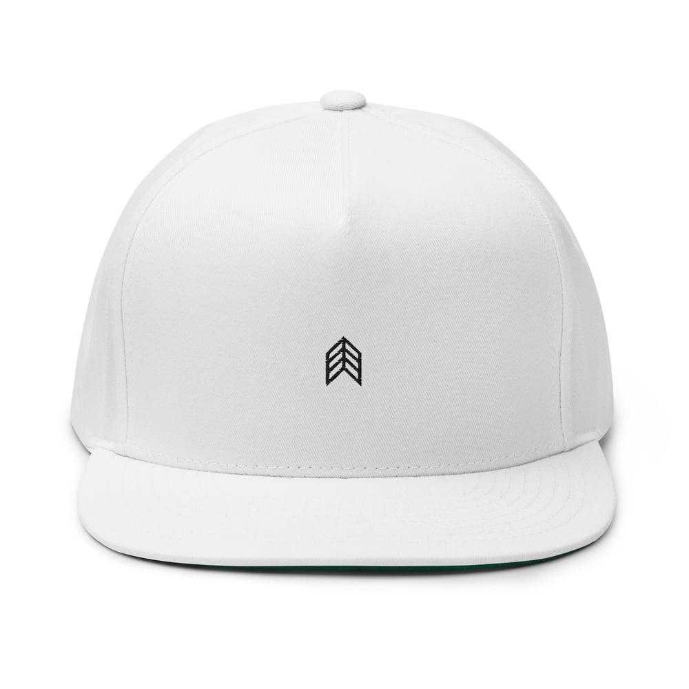 Image of Chevron Flatbill Cap - White