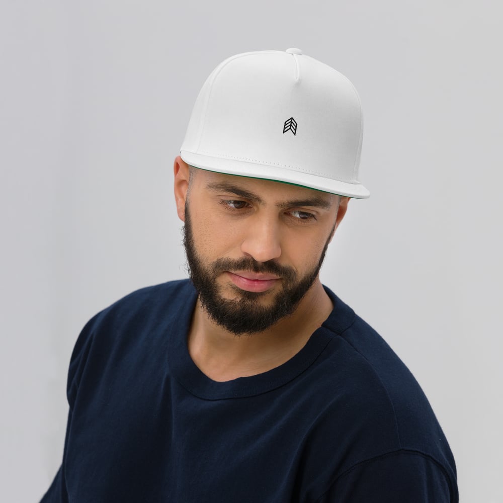 Image of Chevron Flatbill Cap - White