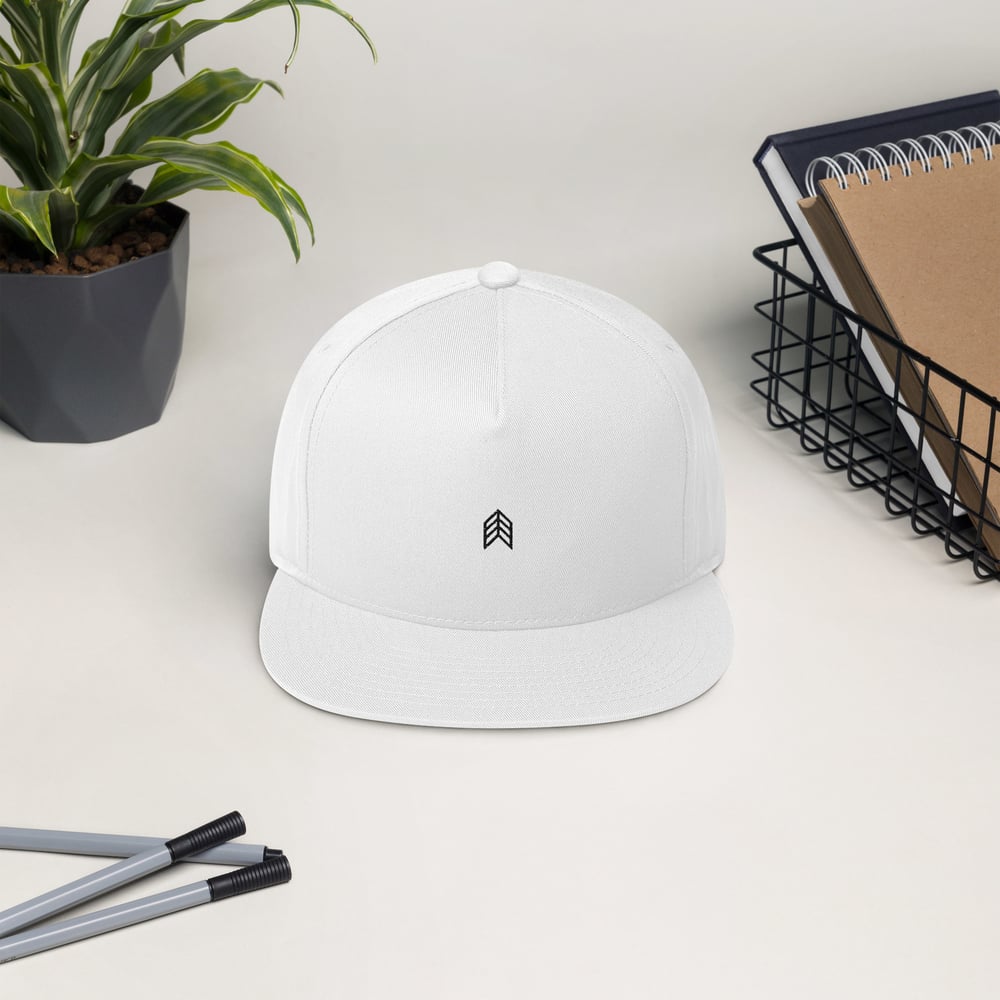 Image of Chevron Flatbill Cap - White