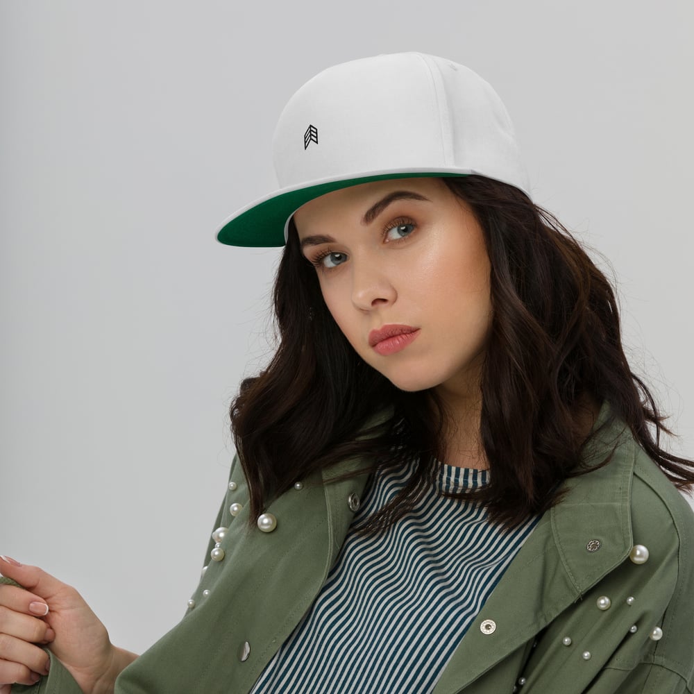 Image of Chevron Flatbill Cap - White