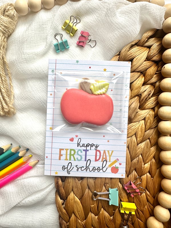 Image of Happy First Day at School Cookie Card