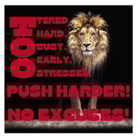 Push Harder ! No Excuses!