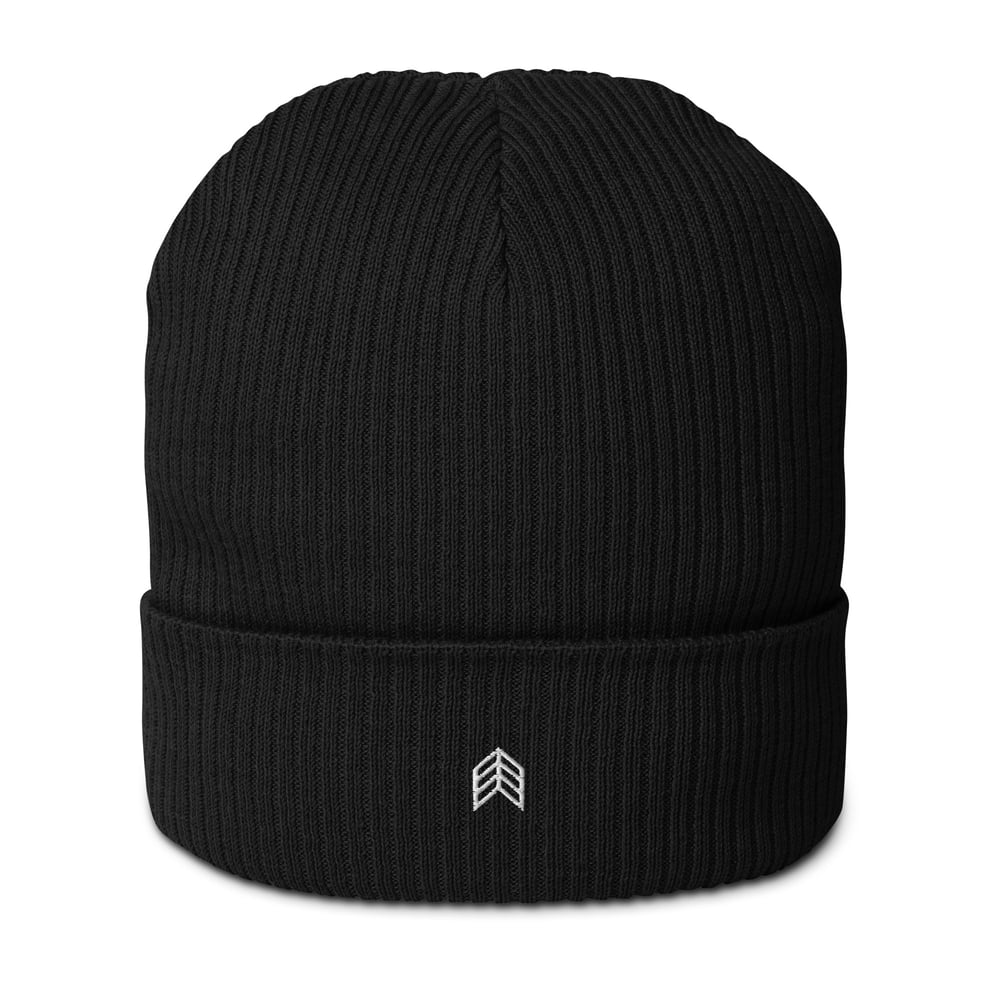 Image of Chevron Organic Ribbed Beanie