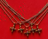 Image 1 of Jaded G.A Tiger Eye Cross Necklace 