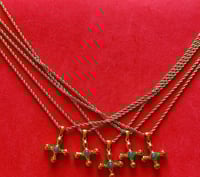 Image 2 of Jaded G.A Tiger Eye Cross Necklace 