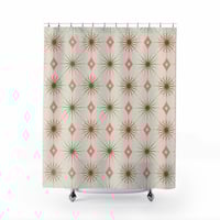 Image 1 of Starburst Pink Shower Curtain