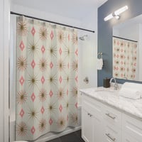 Image 3 of Starburst Pink Shower Curtain