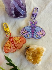 Image 1 of Sun and Moon Moth Key chains 