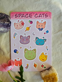 Image 1 of Space Cats / sticker sheet