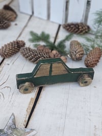 HANDMADE wooden car  green