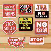 Image 2 of Stop Solar Vinyl Stickers (Set of 8)