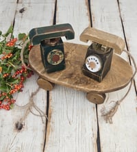 Image 1 of Handmade  wooden Telephone  2