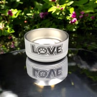 Love with Paw Print - Medium Insulated Pet Bowl