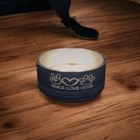 Pet Bowl - Peace, Love, Dogs - 32oz Laser Engraved Insulated Bowl