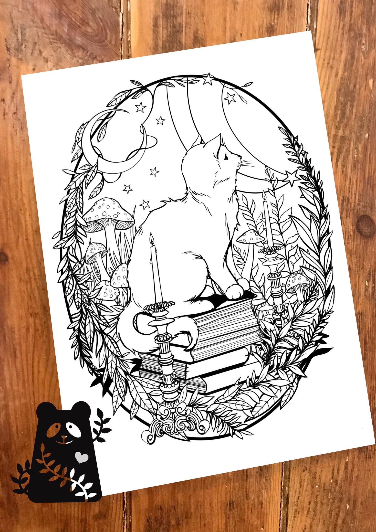 Image of Magical Kitty Colouring Sheet