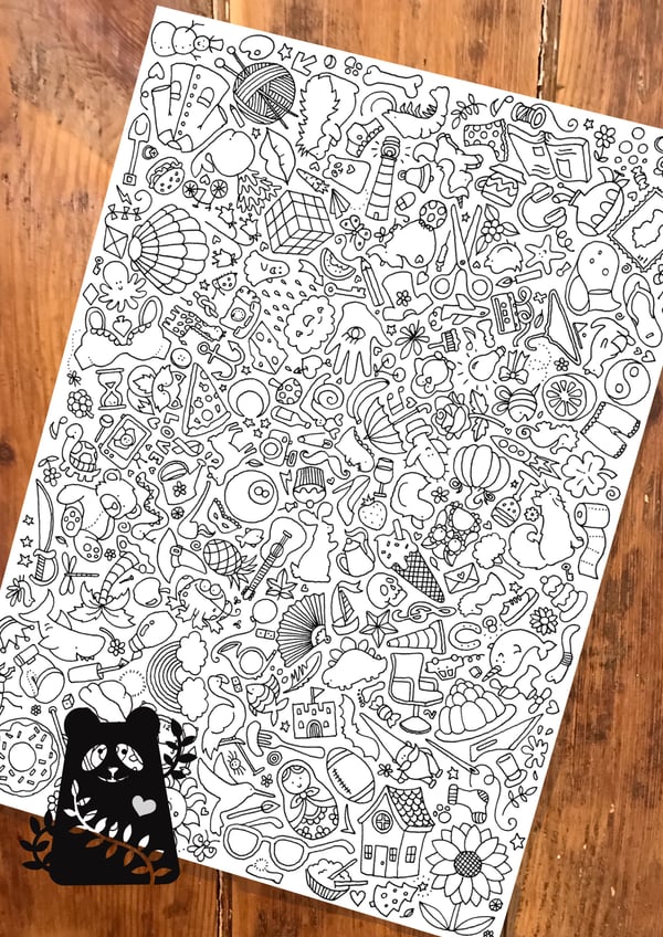 Image of All The Things Colouring Sheet