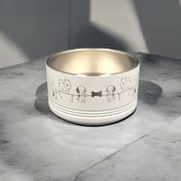 Dog Garland 18oz Laser Engraved Insulated Pet Bowl