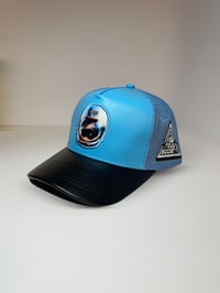 Image 1 of AMSO UNIVERSITY BLUE LEATHER SNAP