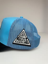 Image 3 of AMSO UNIVERSITY BLUE LEATHER SNAP