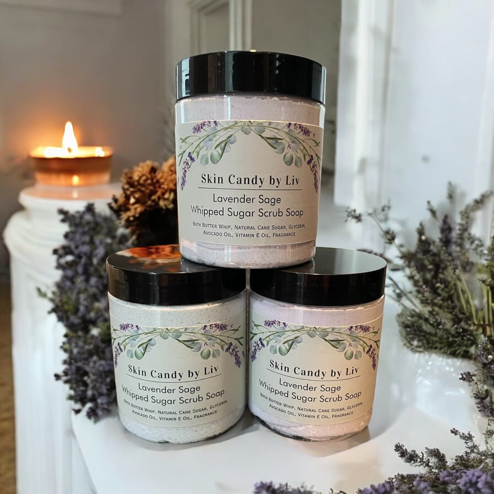 Lavender Sage Whipped Sugar Scrub Soap