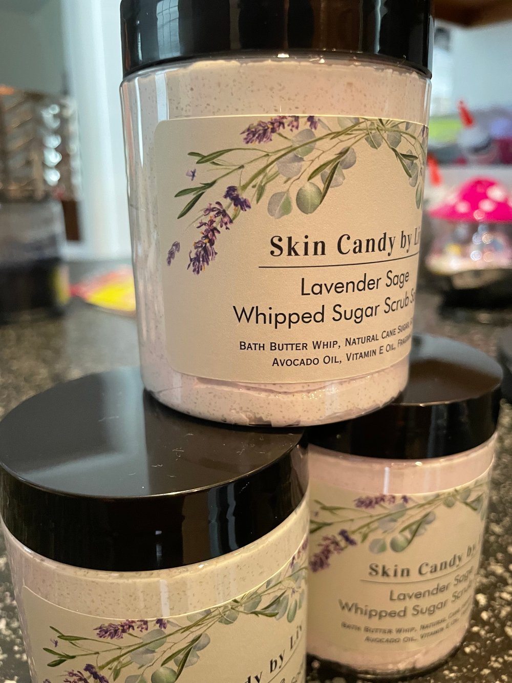 Lavender Sage Whipped Sugar Scrub Soap