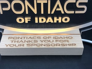 Image of Custom Clear Acrylic Light Up Trophies and Sponsorship Awards