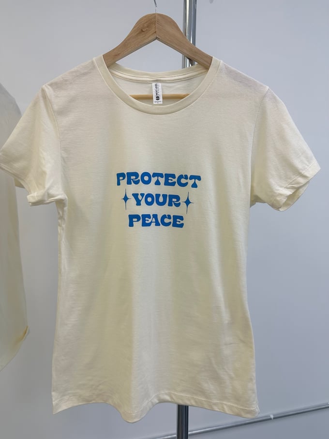 Image of NEW Screen Printed "Protect Your Peace" Ladies Tee