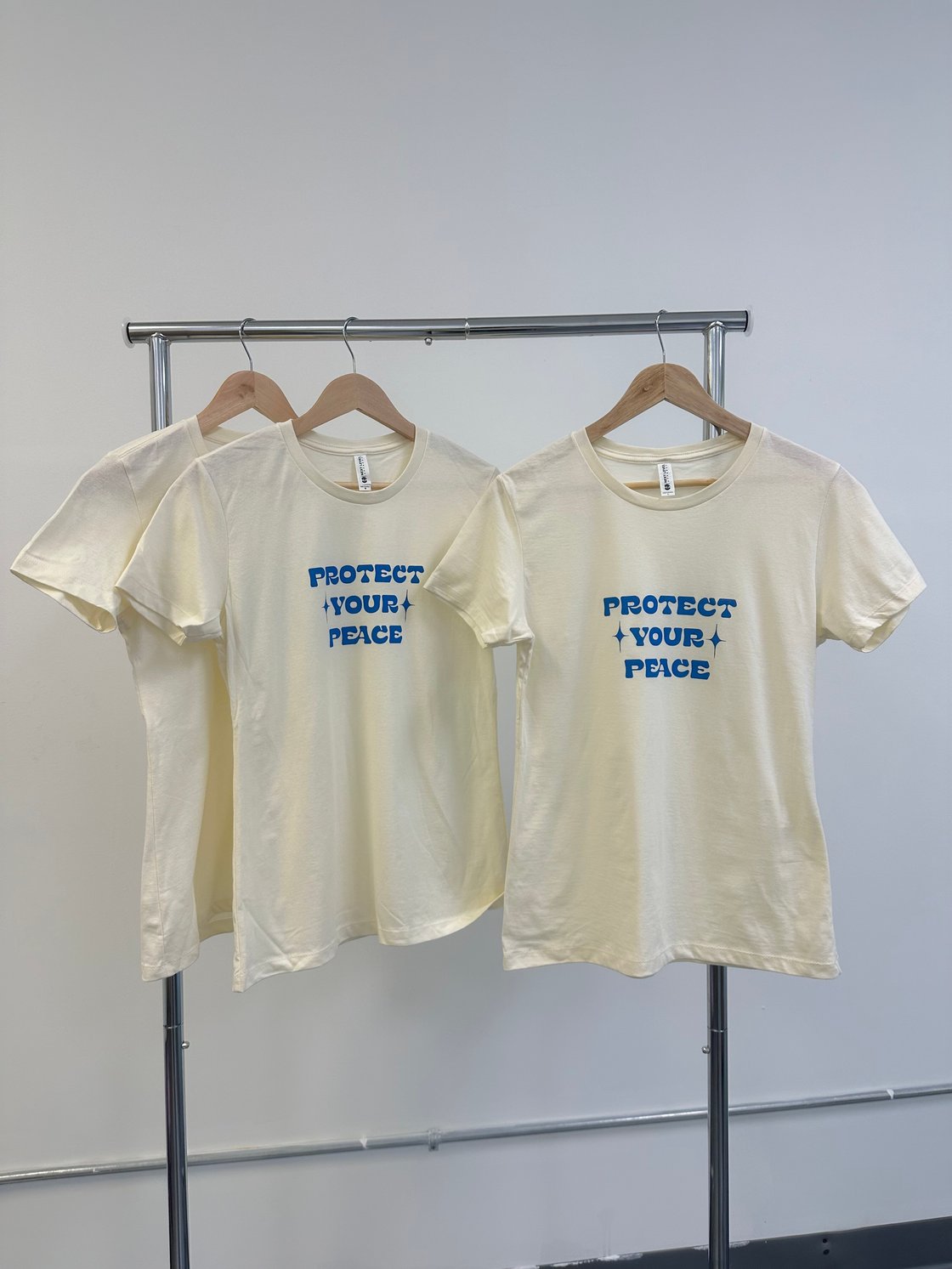 Image of NEW Screen Printed "Protect Your Peace" Ladies Tee