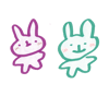 bunniez glitter stickers