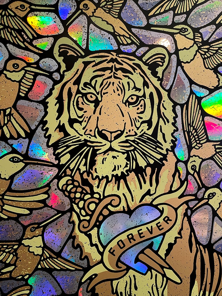 GIGART — Foo Fighters 2024 Portland Rainbow Foil Variant