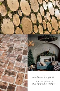 Santa + Modern Log Wall ($100 is retainer only)