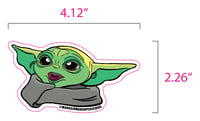 Image 3 of Baby Yoda Face Sticker