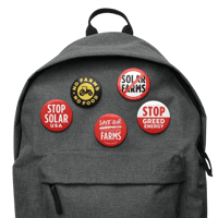 Image 5 of Stop Solar Buttons (Set of 5)