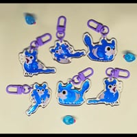 Image 4 of Double Epoxy Shiny Owlcroraptor Charms