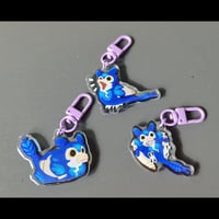 Image 5 of Double Epoxy Shiny Owlcroraptor Charms