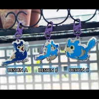 Image 3 of Double Epoxy Shiny Owlcroraptor Charms